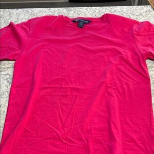Vintage Eagle’s Eye Ladies Vibrant Pink Short Sleeve Tee with Shoulder Pads